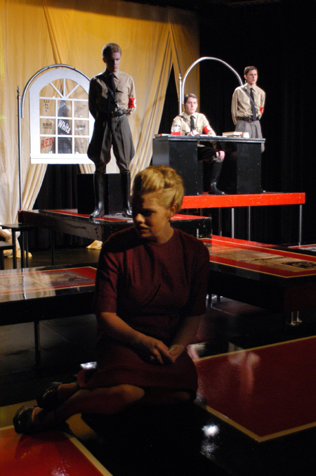 Emily Brown, Andy Morris, Jeremy Parker and Josh Wilkinson in <i>Die Ratzel</i>.