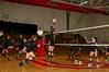Emmie Moroski sets up a spike for Ana Sims during a game against Martin Methodist, which Union won 3-1. - Photo by Deanna Santangelo