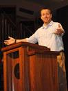 J.D. Greear,  Lead Pastor of The Summit Church in Durham, NC, challenges students with a message from John 12:20-24 during GO Week chapel.  - Photo by Victoria Stargel