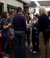 Students walk through the SUB hallway to learn about local ministry organizations, such as J Crib, that they can be involved in.  - Photo by Ebbie Davis