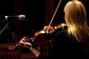 Deborah Klemme, violinist for Keith and Kristyn Getty, plays at the concert held in the George M. Savage Memorial Chapel. - Photo by Deanna Santangelo