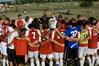 Union men's soccer prays after a match. - Photo by Meagan Comeaux