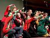 The women of Chi Omega perform their Christmas themed All-Sing act during Family Weekend. - Photo by Deanna Santangelo