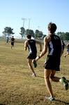 The Bulldog cross country team runs in an early Fall race.  - Photo by Deanna Santangelo