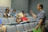 Sean Evans, associate professor of political science and department chair, teaches a class.  - Photo by Morris Abernathy