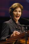 Laura Bush, former first lady of the United States, speaks about her life at the White House for the 13th annual Scholarship Banquet. - Photo by Beth Spain