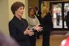 Laura Bush, former first lady of the United States, speaks with students on Union's campus before the 13th annual Scholarship Banquet. - Photo by Beth Spain