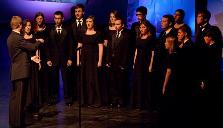 Proclamation singers present "Nearer, Still Nearer" arranged by Dan Forrest at the opening of the 13th Annual Scholarship Banquet. 