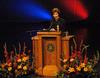 Laura Bush, former first lady of the United States, speaks at Union University's 13th Annual Scholarship Banque. She delivered personal anecdotes and perspectives about her time in the White House. - Photo by Victoria Stargel