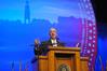 David S. Dockery, Union University President, welcomes guests to the 13th annual Scholarship Banquet, featuring keynote speaker Laura Bush, former first lady of the United States. - Photo by Morris Abernathy