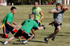 Onions and SAE 3 play hard and tough during a flag football game. SAE 3 eventually won, 19-13. - Photo by Justin Veneman