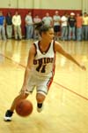 Sophomore guard Jennifer Henson drives to the basket in the scrimmage game during Bulldog Madness. - Photo by Courtney Ross