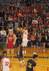Stan McNeil goes up for a shot as the homecoming crowd watches. The Bulldogs were victorious over Truett-McConnell College 79-69. - Photo by Victoria Stargel