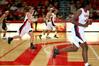 Kayla Hudson runs the ball down the court during the homecoming game against University of St. Francis. The Lady Bulldogs won 83-57.  - Photo by Deanna Santangelo