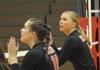 Shelby Swink (left), Emmie Moroski. - Photo by Morris Abernathy