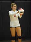 Kelsey Duling prepares to serve the ball. - Photo by Morris Abernathy