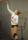 Kelsey Duling serves.  - Photo by Morris Abernathy