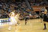 Lavanda Ross drives through a group of Lady Vols players during the exhibition game in Knoxville. - Photo by Morris Abernathy