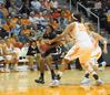 Lavanda Ross goes up for a shot against the Lady Vols in the exhibition game in Knoxville.  - Photo by Morris Abernathy
