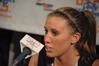 Kayla Hudson talks to the press about her experience playing the Lady Vols.  - Photo by Morris Abernathy