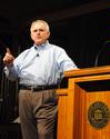 Randy Carter, senior pastor of Northside Assembly of God in Jackson, challenges Union students to act on faith.  - Photo by Victoria Stargel