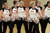 The 2003-04 cheerleaders perform during Bulldog Madness. - Photo by Lindsay Stavish