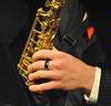 Ethan Giles, junior Christian studies major, plays alto saxophone in Union's Jazz Band. - Photo by Victoria Stargel