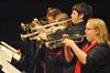 The trumpet line of Union's Jazz Band performs a variety of musical selections. 
 - Photo by Victoria Stargel