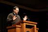Keith Bates, associate professor of History, speaks in chapel on Matthew chapter 1 - Photo by Deanna Santangelo