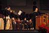 Daniel Styles, junior music education major, and Michael Penny, professor of music, perform a duet at the beginning of the 2010 Fall Commencement Services. 
 - Photo by Beth Spain