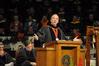 David S. Dockery, president of the university, welcomes family and friends to the 2010 Fall Commencement Services.  - Photo by Morris Abernathy
