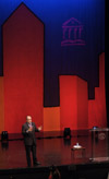 Former New York City Mayor Rudolph Giuliani speaks at the 2003 Scholarship Banquet. - Photo by Jim Veneman