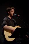 TJ Hester, junior philosophy major, leads students during chapel. - Photo by Ebbie Davis