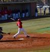 Cole McAdams steps up to bat against Oklahoma Wesleyan University. The Bulldogs won both games of the double header. - Photo by Victoria Stargel