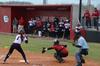 Ali Bozza, junior athletic training major, bats for the Lady Bulldogs. The team won both games in a double header against Christian Brothers University.  - Photo by Victoria Stargel
