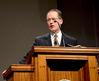 Chuck Lawless, dean of the Billy Graham school of missions and theology at Southern Baptist Theological Seminary, speaks during chapel. - Photo by Deanna Santangelo