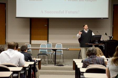 Dr. C. Ben Mitchell, Graves professor of moral philosophy, speaks on "Perfecting Ourselves to Death: Technology, Humanity, and the Quest for Perfection" at the Town & Gown lecture series.