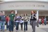 Amanda Bennett, junior English major, leads a group of perspective students on a tour of Union's campus during Preview Day. - Photo by Abigail Harris