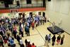 Robbie Graves, assistant vice president for undergraduate admissions, welcomes perspective students during Scholars Weekend and explains the weekend's events. - Photo by Deanna Santangelo