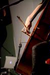 A cellist plays beautifully for Will Gray during the concert at Barefoots Joe. - Photo by Deanna Santangelo