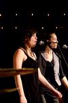 Reva Williams of Gretel sings during a concert at Barefoots Joe. - Photo by Deanna Santangelo