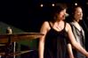 Reva Williams of Gretel and a band member from Will Gray sing during the concert at Barefoots Joe. - Photo by Deanna Santangelo