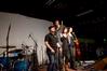 Will Gray, Gretel, and band members say goodnight at the end of their concert in Barefoots Joe. - Photo by Deanna Santangelo