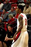 C.J. Davis, sophomore guard, takes a quick breather during the game against Bethel University, which The Bulldogs won 77-75.  - Photo by Ebbie Davis