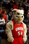 Buster the Bulldog watches as the Bulldogs play Bethel University. - Photo by Ebbie Davis