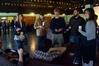 Joy Moore (far right), director of student programs, talks to students in Barefoots Joe.  - Photo by Beth Spain