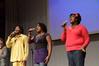 Members of MOSAIC choir lead music during chapel.  - Photo by Beth Spain