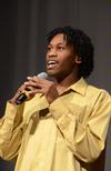 Derique Cannon, sophomore engineering major, sings in chapel with MOSAIC choir.  - Photo by Beth Spain