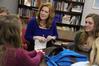 Julie Glosson, associate professor of Spanish, has a discussion with students in Spanish for class.   - Photo by Kristi McMurry