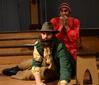 David Conway, junior history major, and Zach Palermo, freshman journalism major, perform in "The Winter's Tale." - Photo by Deanna Santangelo